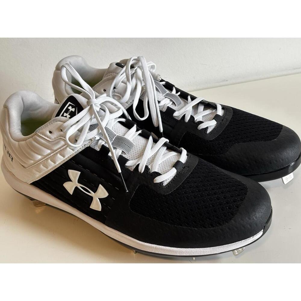 Under Armour Baseball Metal Cleats Size 14 Black 3021711-001 – Excellent